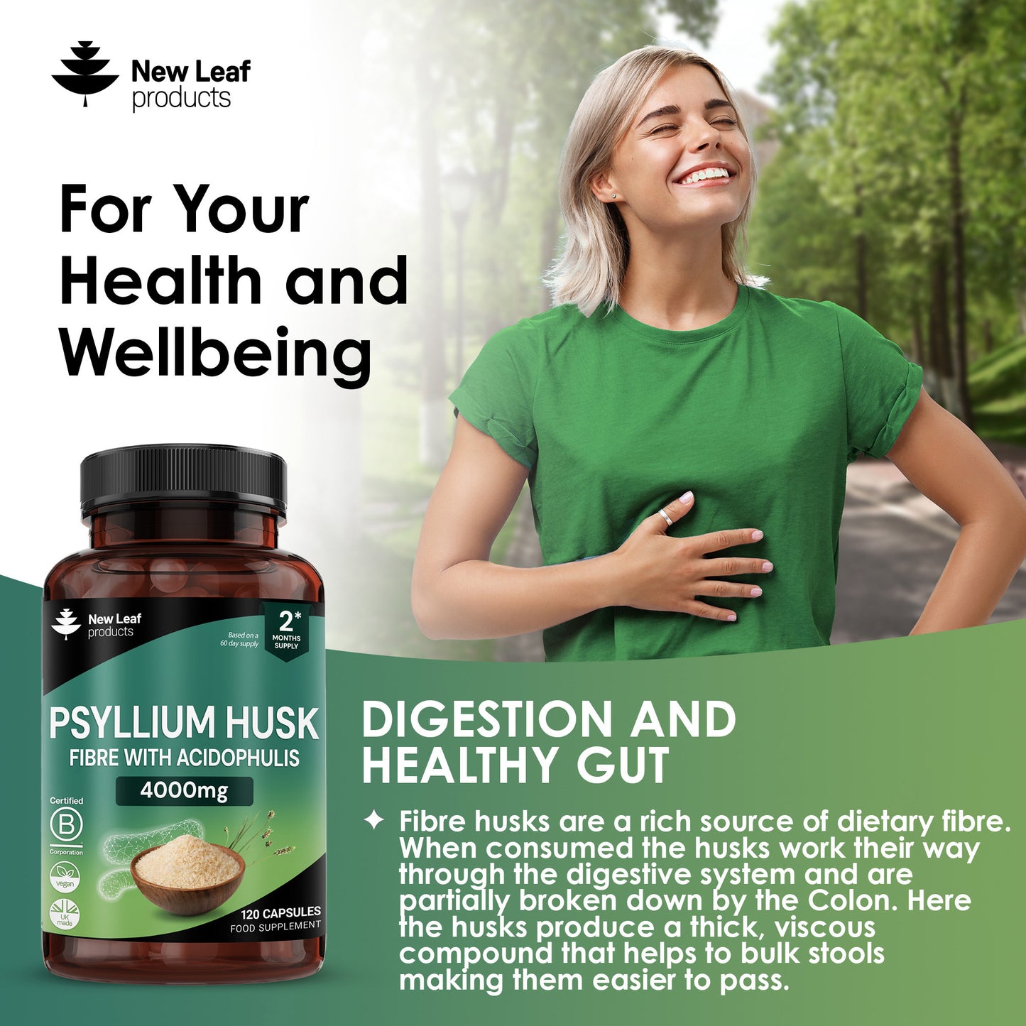 Psyllium Husk Fibre with Acidophilus Capsules