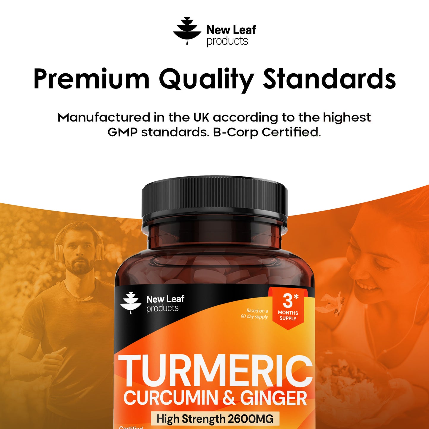 Turmeric, Curcumin, Ginger Tablets 180 Fill