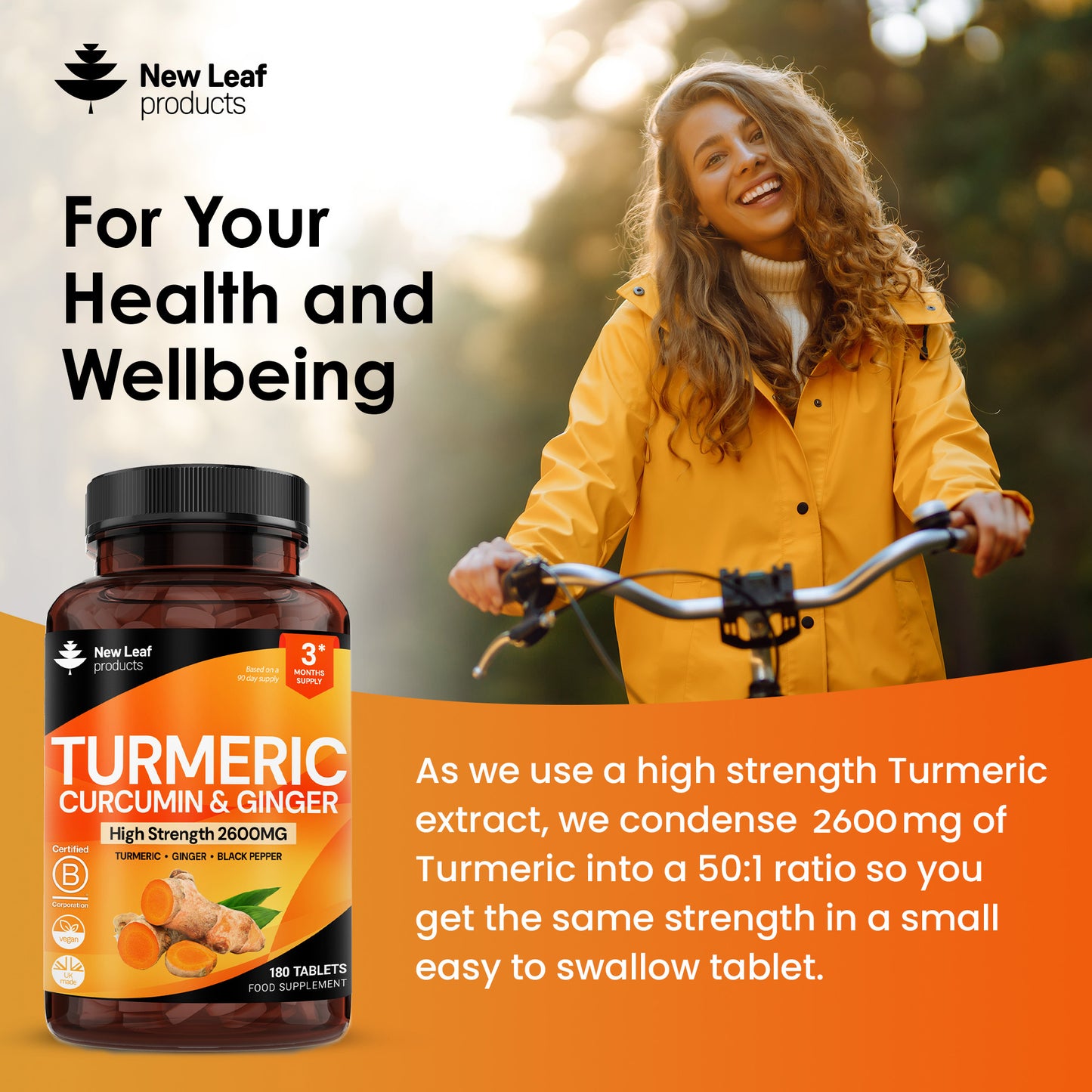 Turmeric, Curcumin, Ginger Tablets 180 Fill