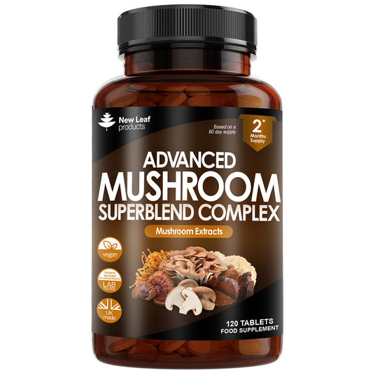 Mushroom Complex - Superblend Of 6 Mushroom Extracts - 120 High Potency Tablets