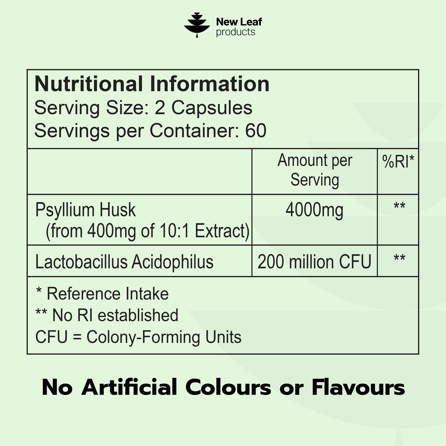 Psyllium Husk Fibre with Acidophilus Capsules