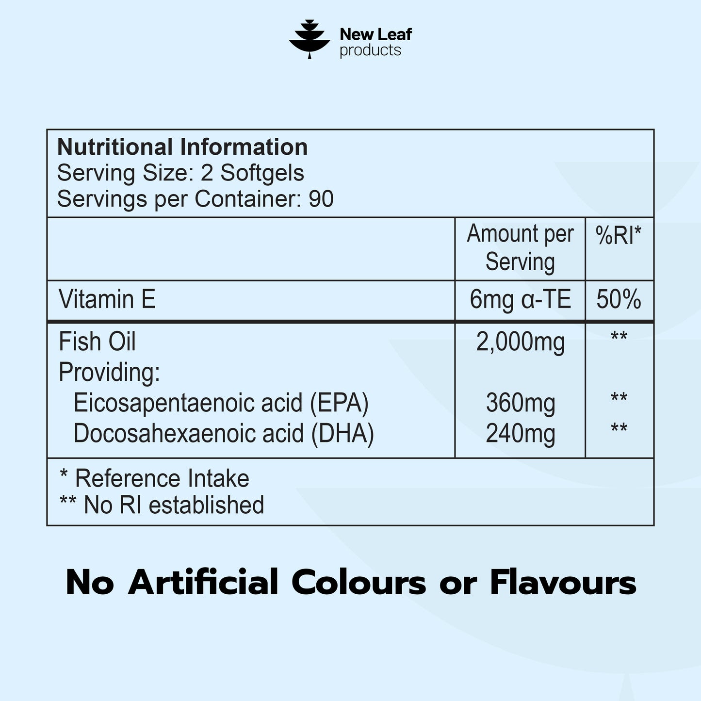 Omega 3 Fish Oil + Vitamin E Softgel Capsules
