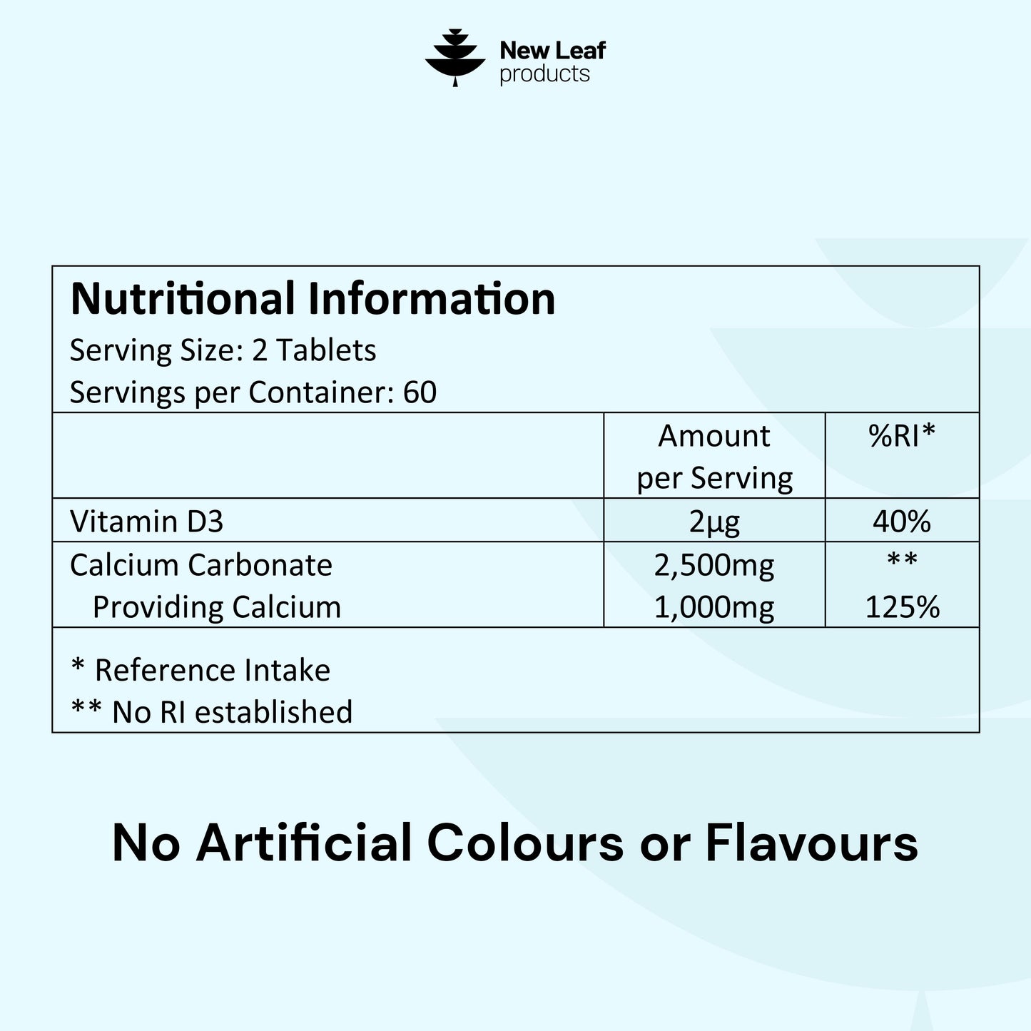 Calcium + Vitamin D | 120 Tablets