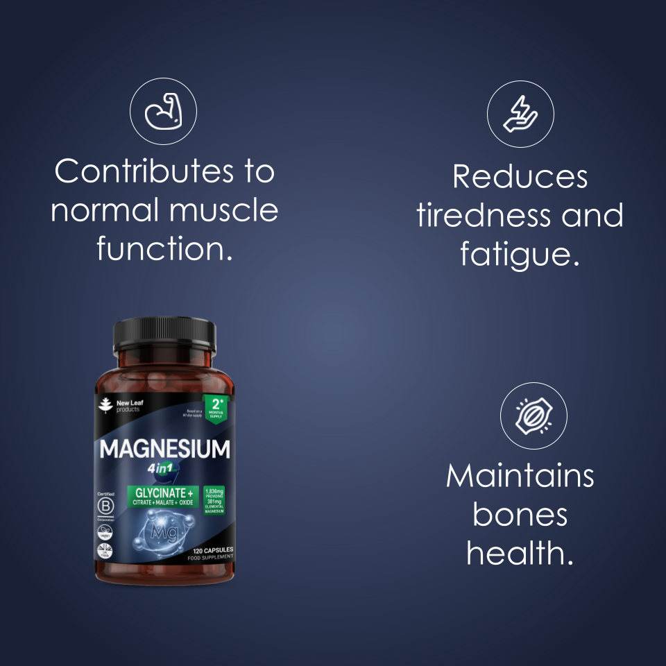 Magnesium Complex Glycinate, Citrate, Malate, Oxide Capsules.