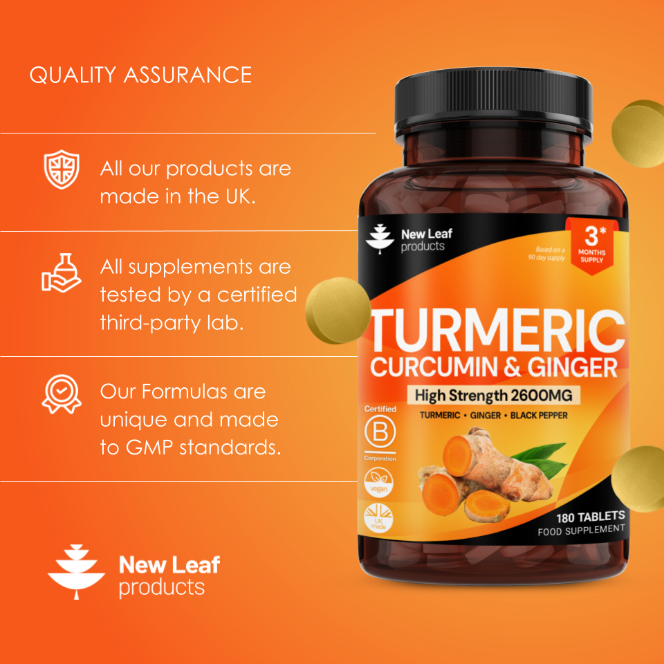 Turmeric, Curcumin, Ginger Tablets 180 Fill