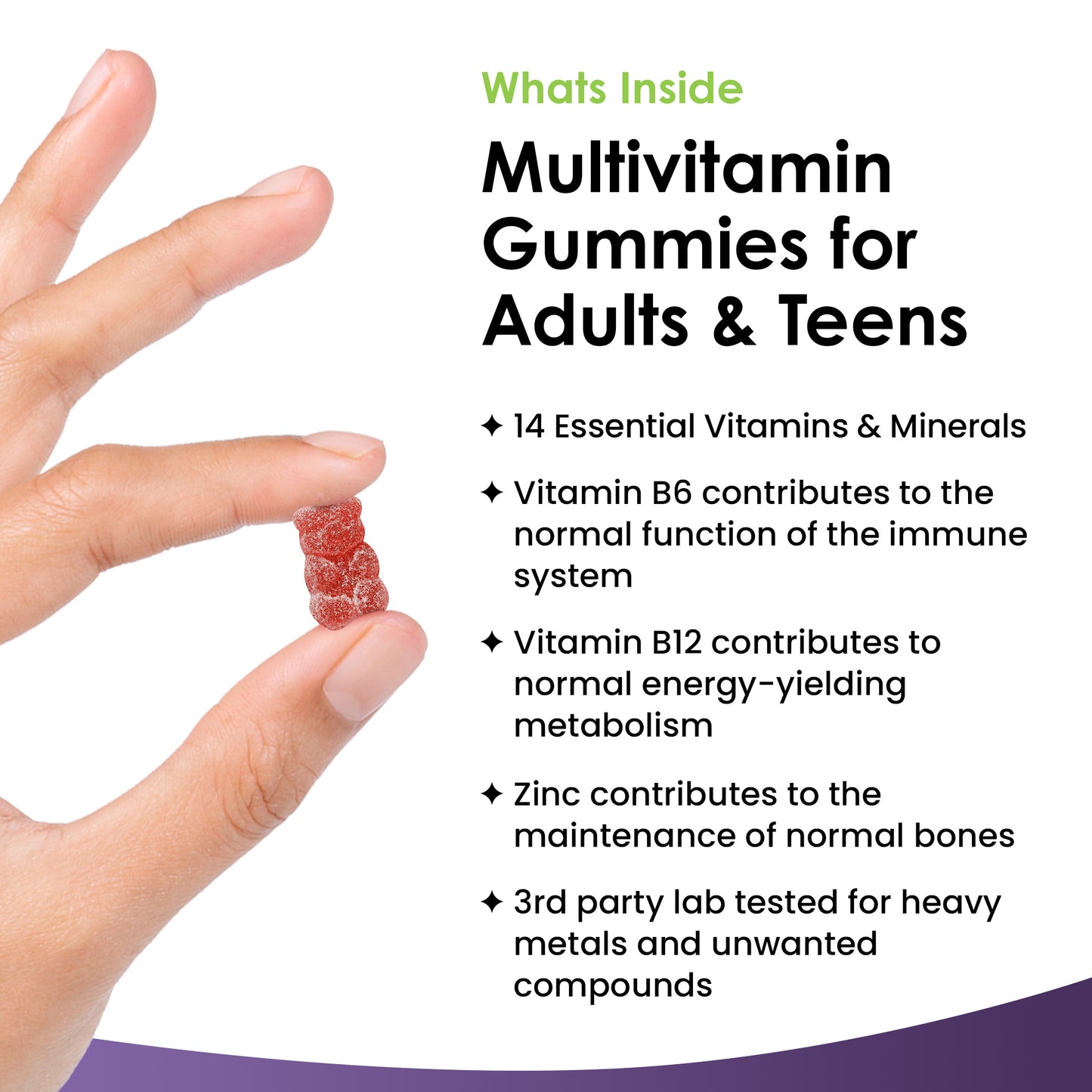 Multivitamin Gummies For Adults Essential Daily Chewable Vitamins & Minerals Vegan