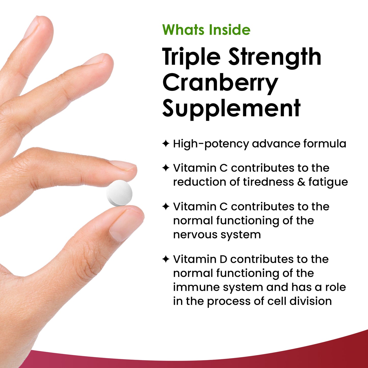 Cranberry Vitamin C and D Tablets