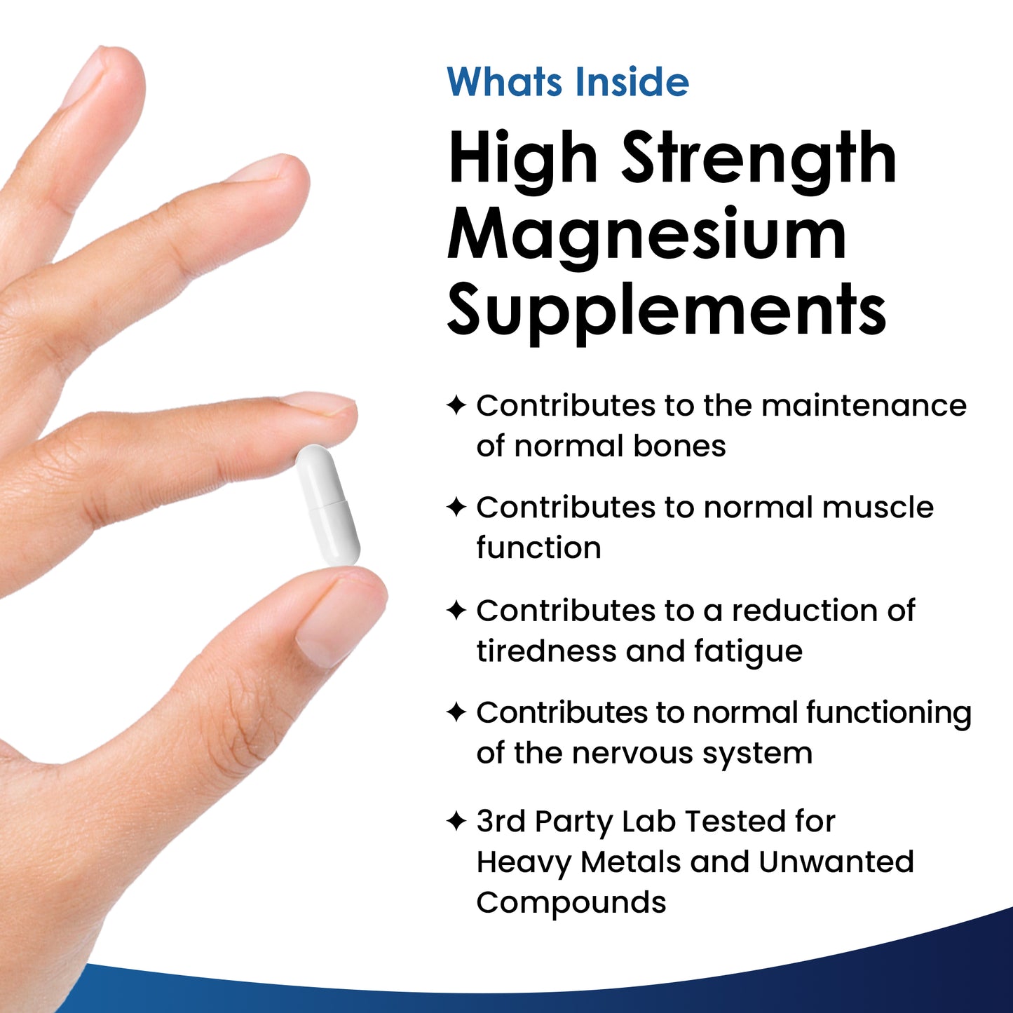 Magnesium Supplements 1620mg Citrate -120 Vegan Capsules High Strength Magnesium