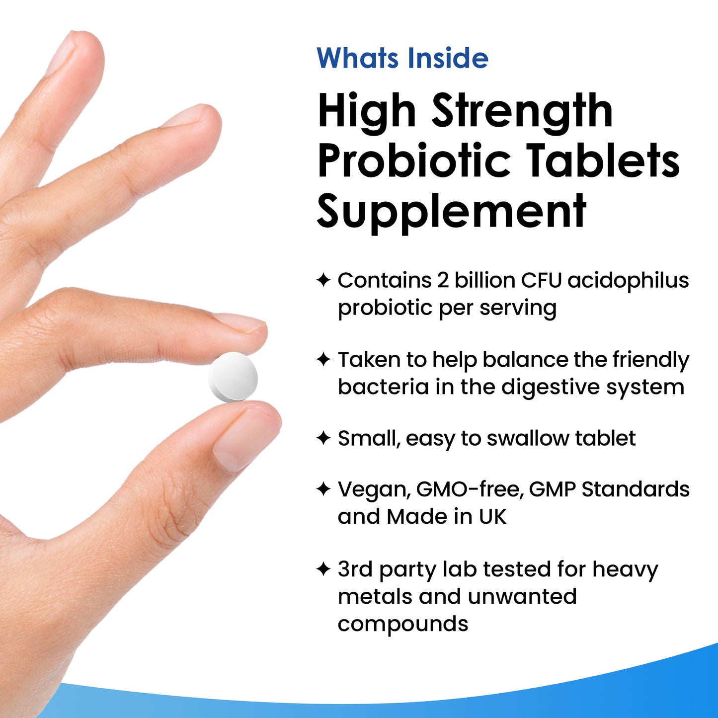 Probiotic Supplements Acidophilus Tablets - Digestive & Gut Health Supplements