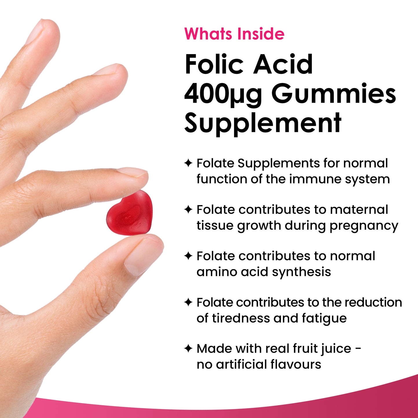 Folic Acid Gummies For Pregnancy Recommended Daily Dosage ,Vitamins B9 - Vegan