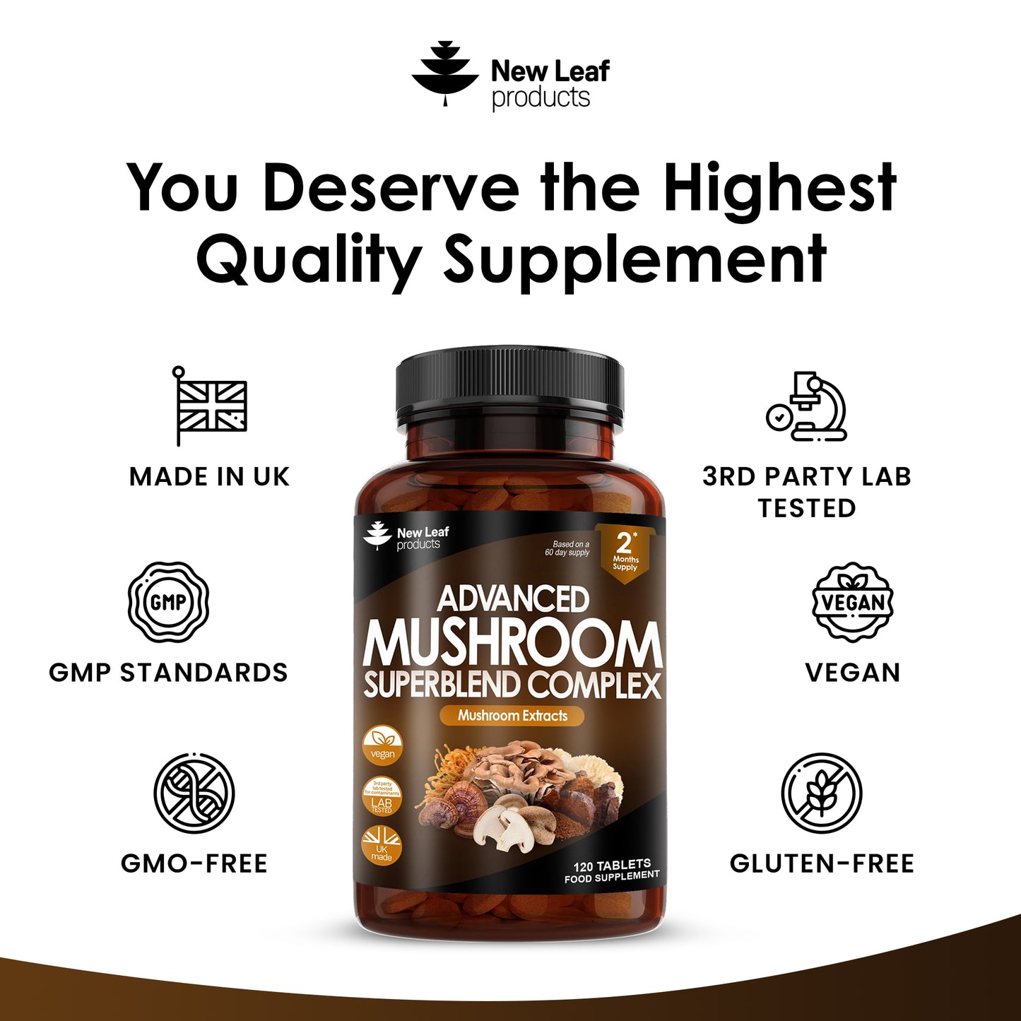 Mushroom Superblend Complex Tablets