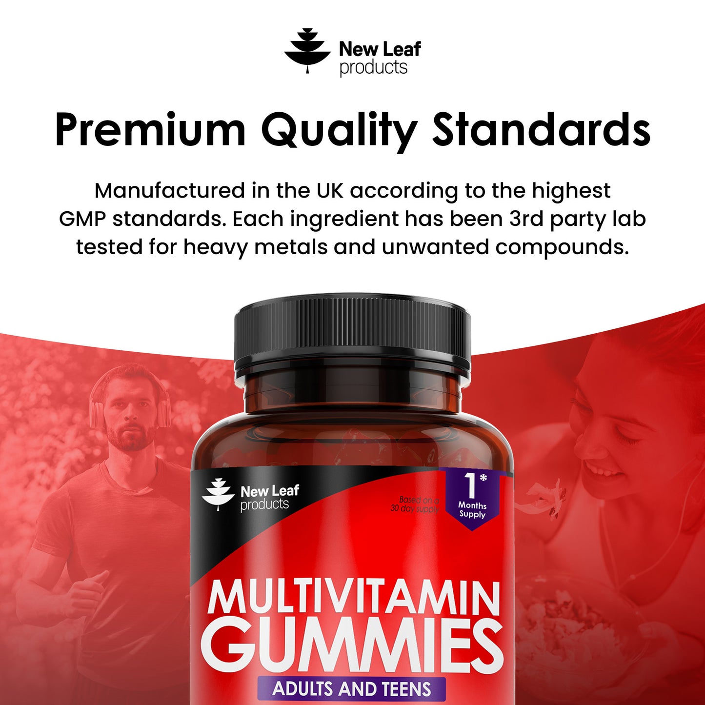 Multivitamin Gummies For Adults & Teens 16 Essential Daily Chewable Vitamins & Minerals Vegan