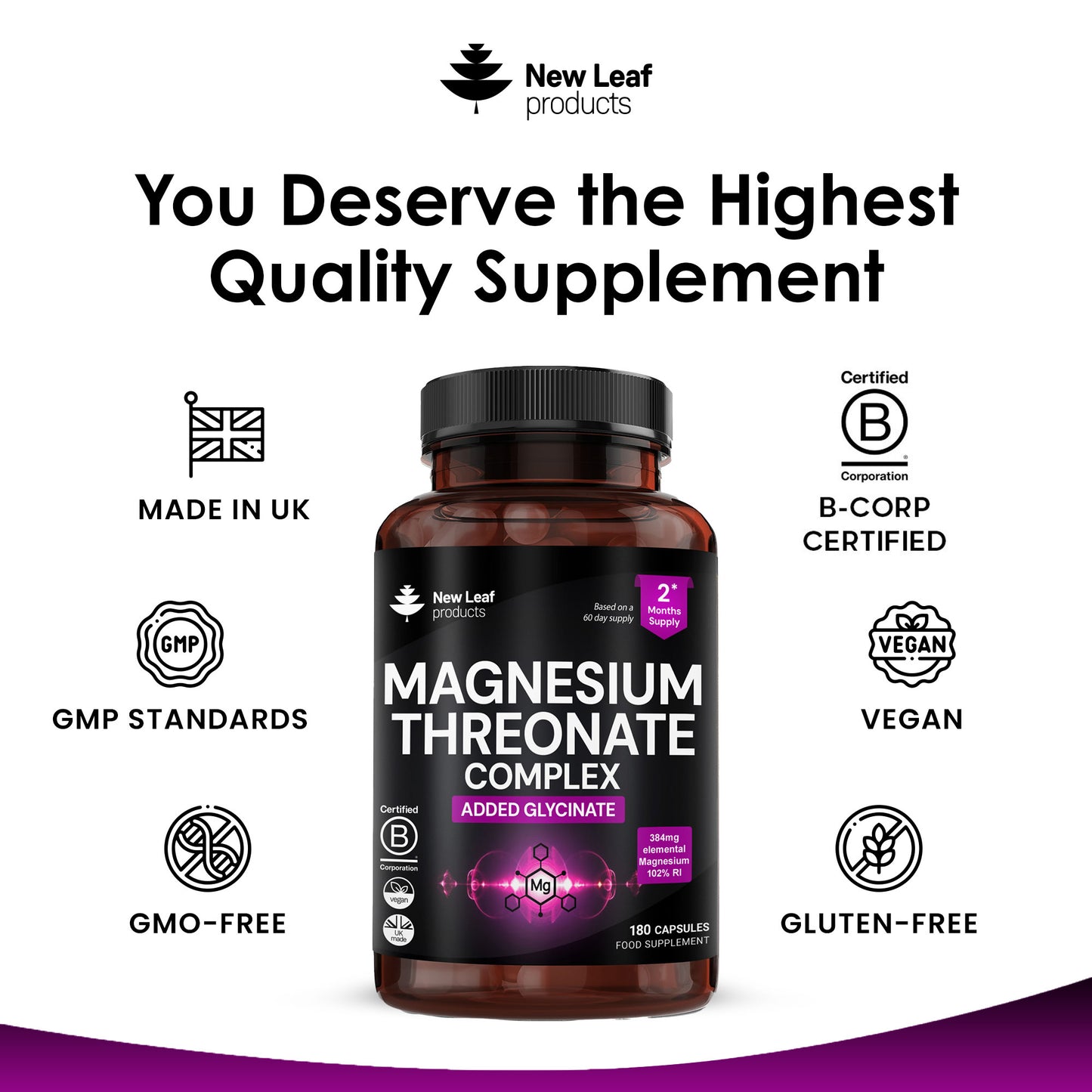 Magnesium Threonate Glycinate Complex Capsules