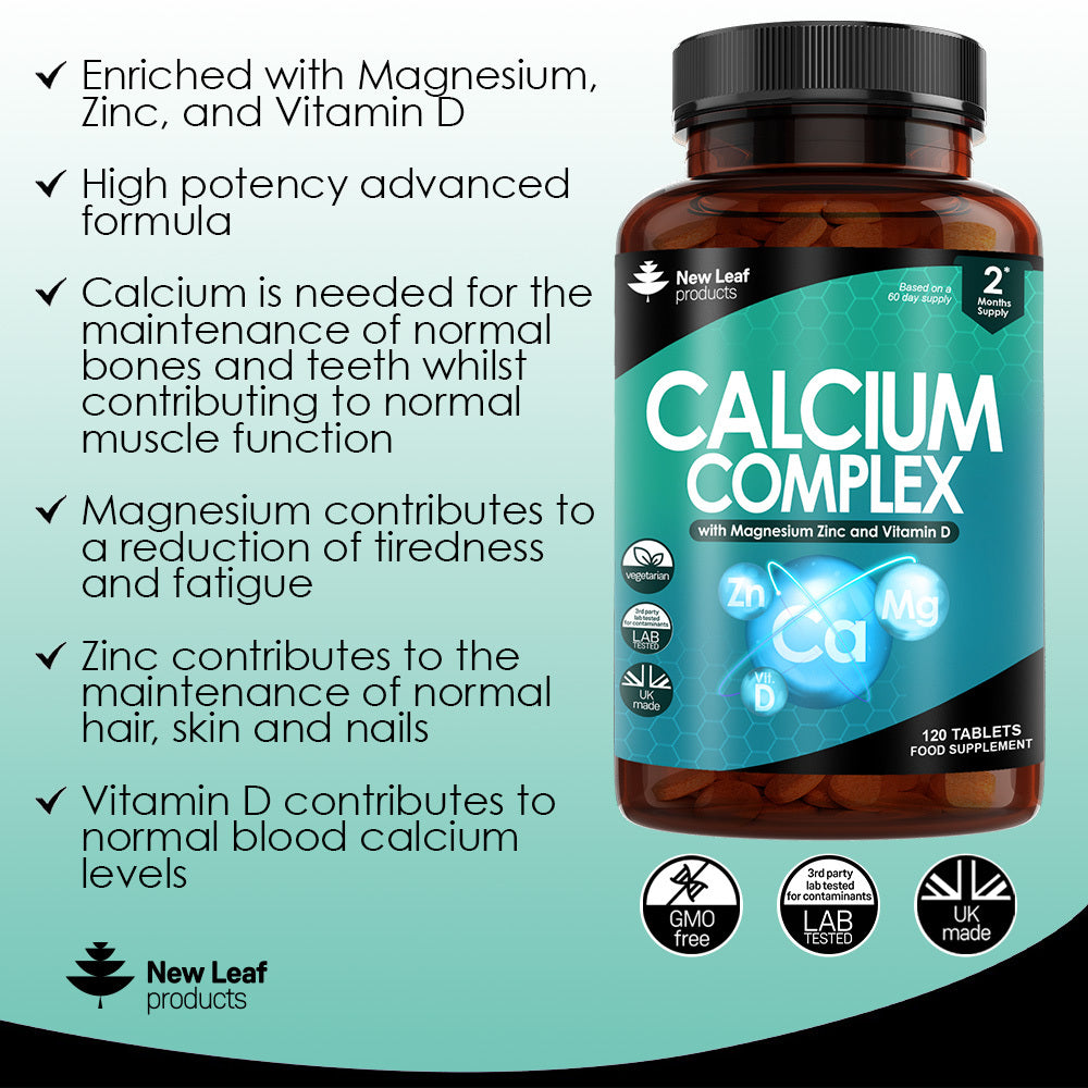 Calcium Complex - Calcium Magnesium Zinc and Vitamin D 120 High Strength Tablets