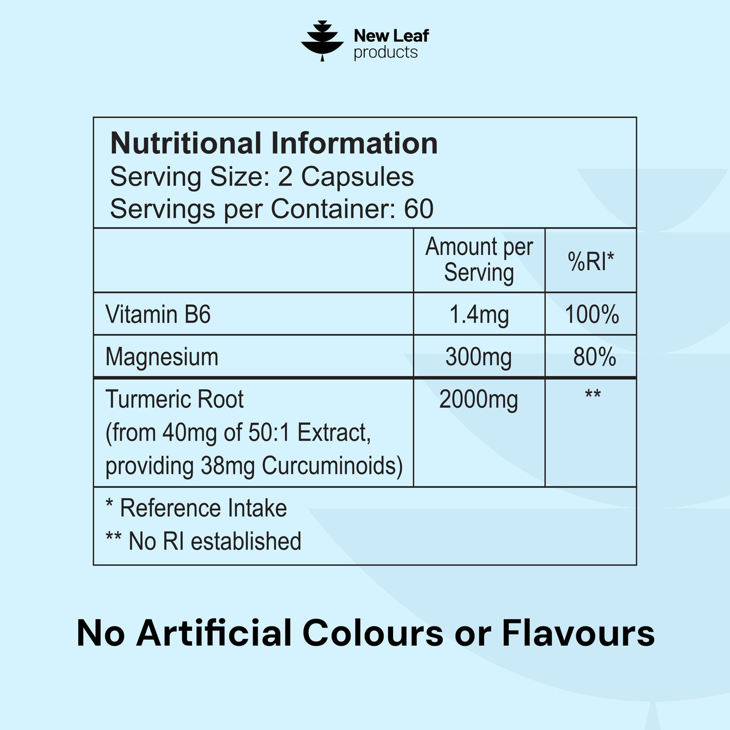 Magnesium Glycinate + B6 & Turmeric Capsules