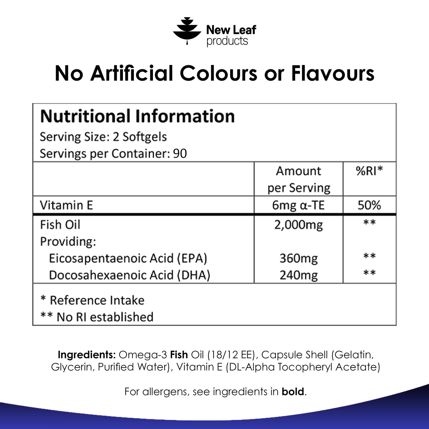 Omega 3 Fish Oil Softgel Capsules