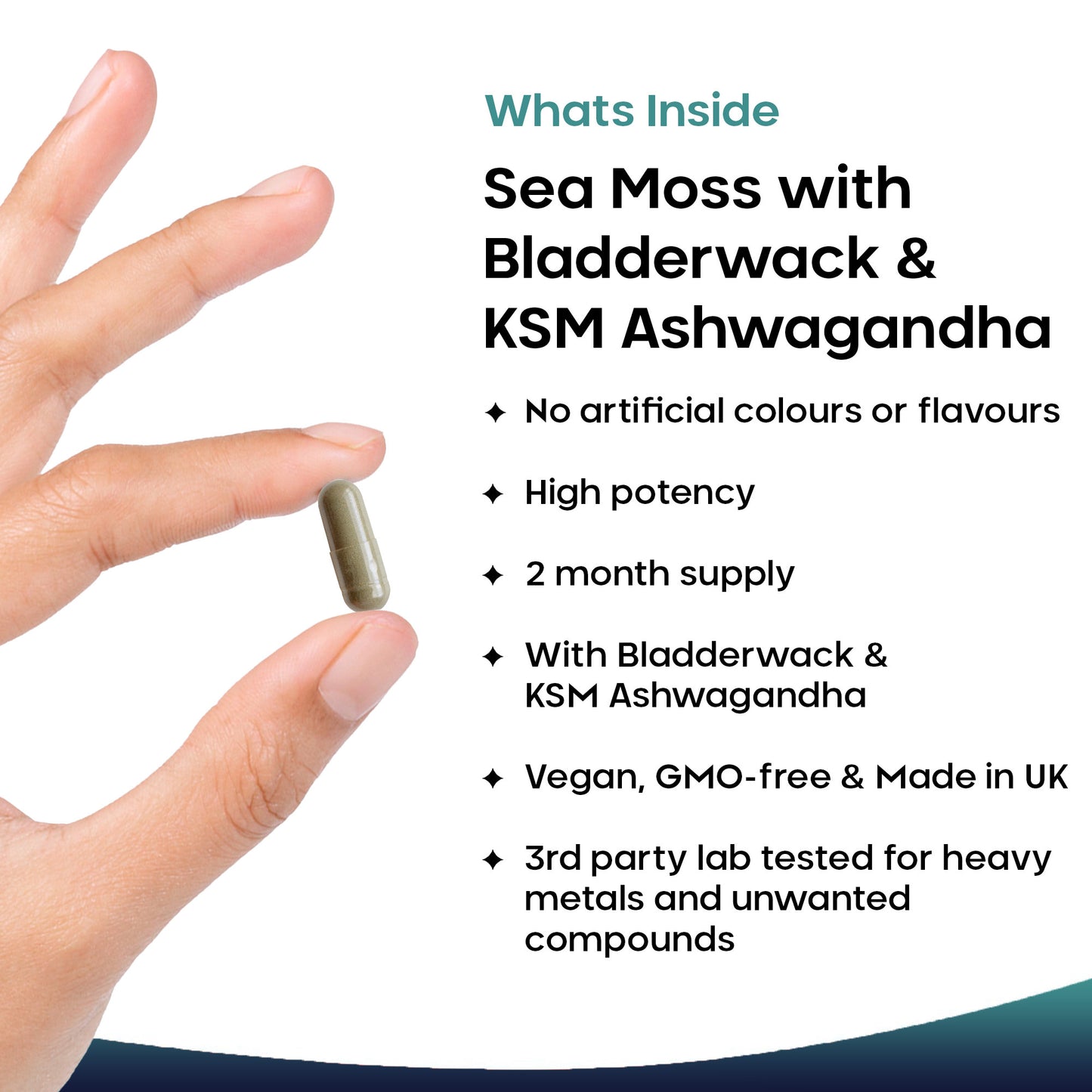 Sea Moss, Bladderwrack, Ashwagandha Capsules