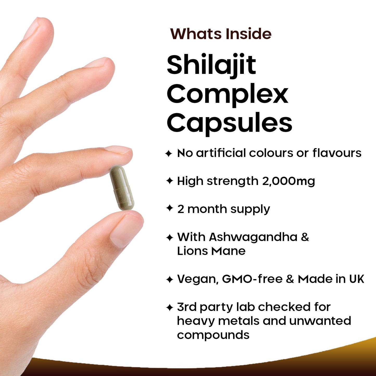 Bottle of Shilajit Complex supplement with New Leaf Products branding on a white background