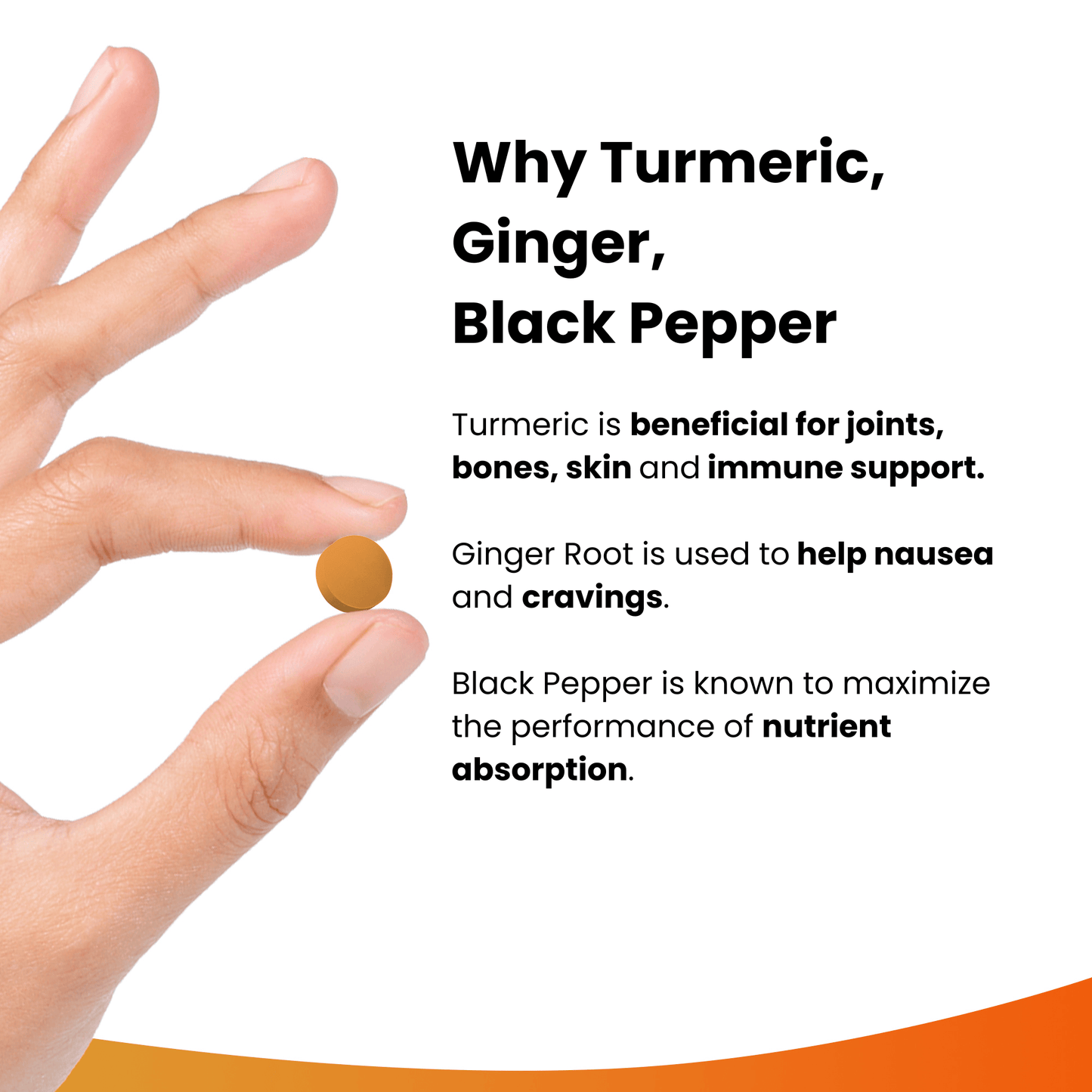 Turmeric Supplements Ginger & Black Pepper Turmeric Tablets 95% Curcumin (3 month supply)