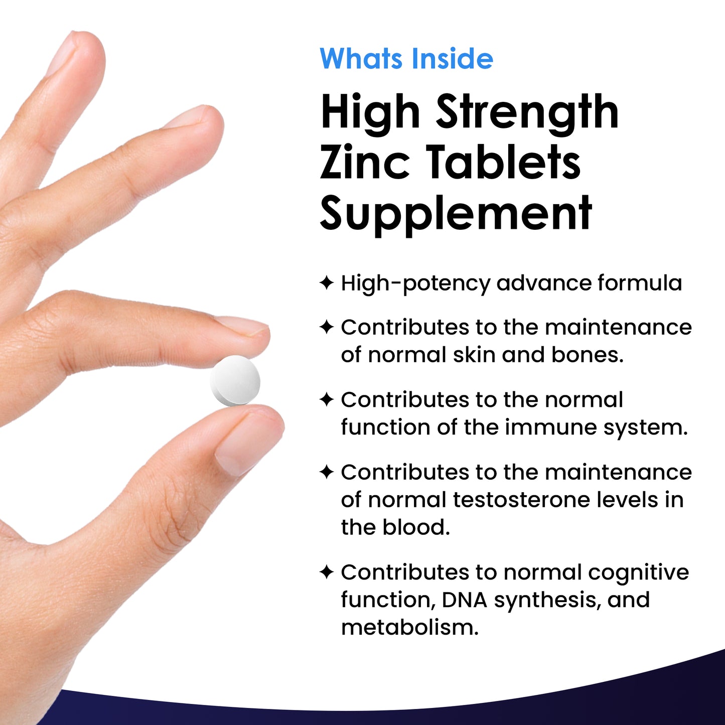 Zinc Tablets 50mg 365 Vegan Zinc Supplements High Strength (6 Month value supply)