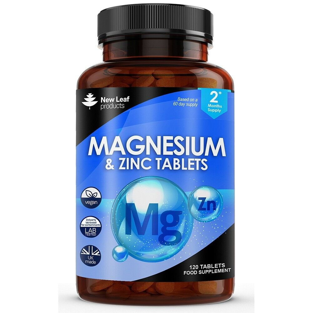 Magnesium Supplement 516mg with Zinc - Vegan Magnesium Tablets High Strength