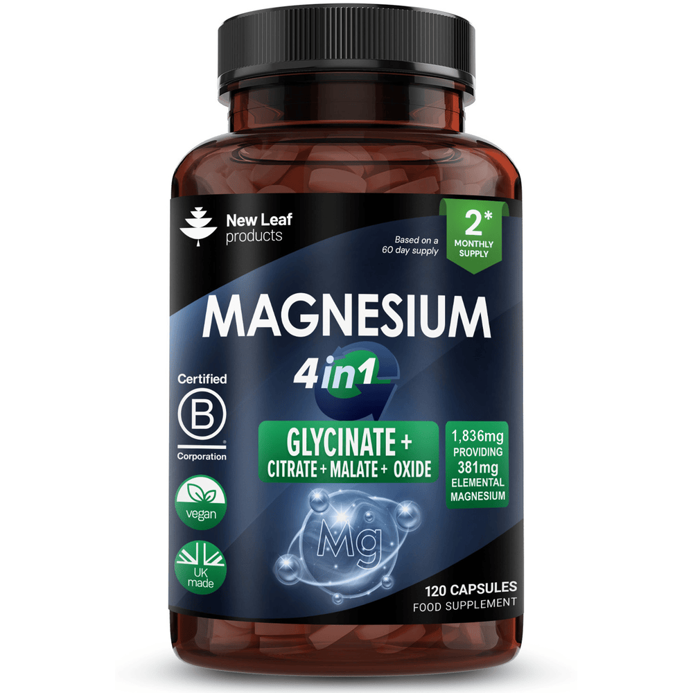 Magnesium Complex Glycinate, Citrate, Malate, Oxide Capsules.