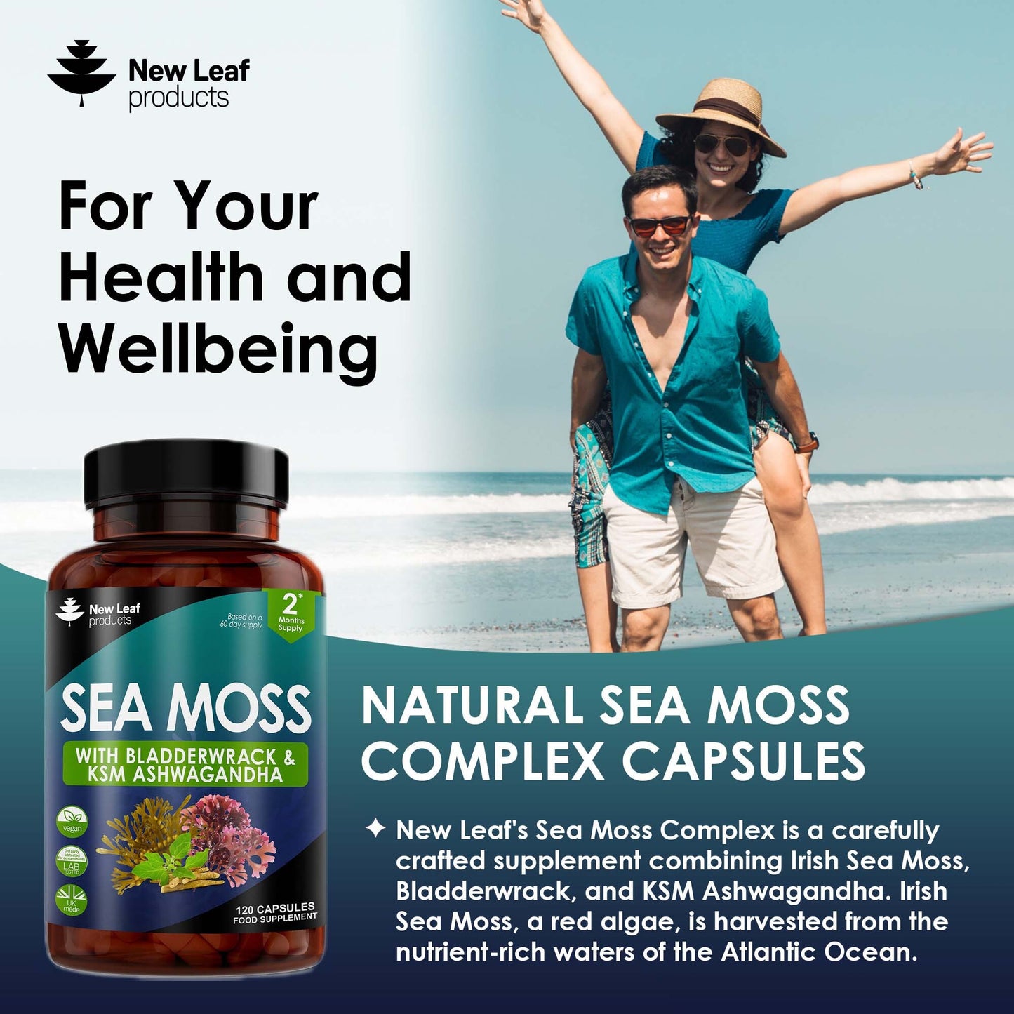 Sea Moss, Bladderwrack, Ashwagandha Capsules