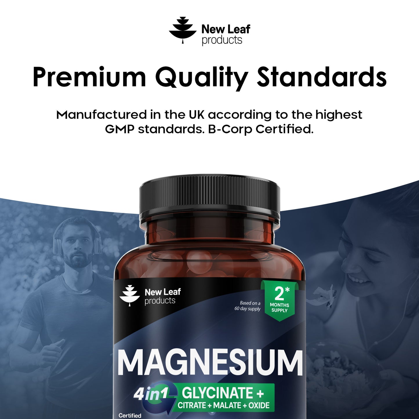 Magnesium Complex Glycinate, Citrate, Malate, Oxide Capsules.