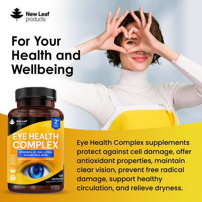 Eye Health Complex Vitamin A, B2, Zinc, Lutein Zeaxanthin Capsules