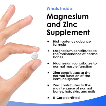 Magnesium and Zinc Tablets 120 Fill