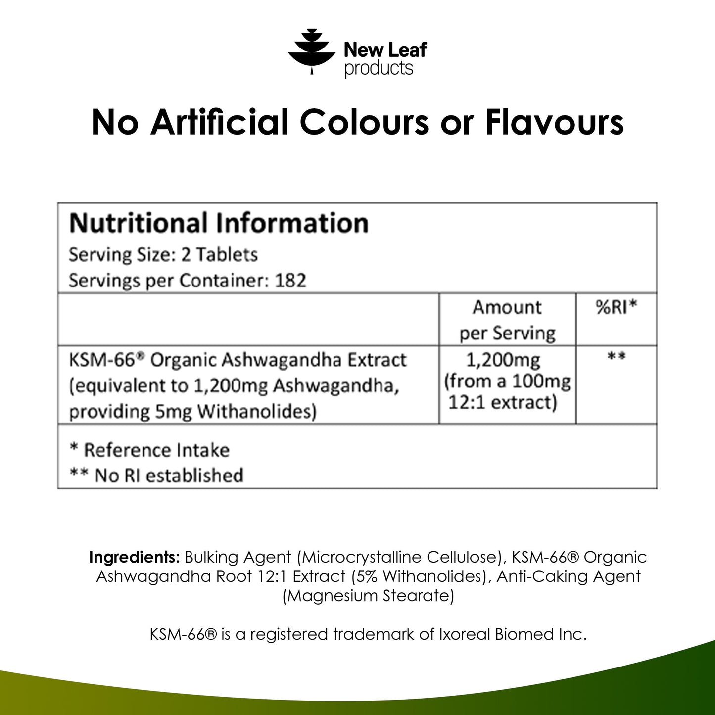 Ashwagandha KSM 66 Tablets 365 Fill