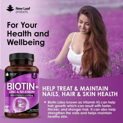 Biotin+ Vitamin B7 Tablets 180 Fill