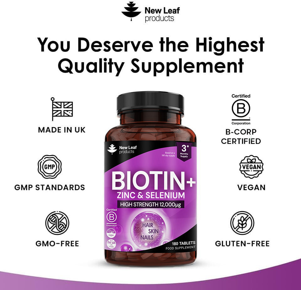 Biotin+ Vitamin B7 Tablets 180 Fill