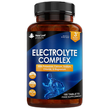 Electrolytes Complex - 180 High Strength Electrolyte Tablets - Enriched with Essential Minerals