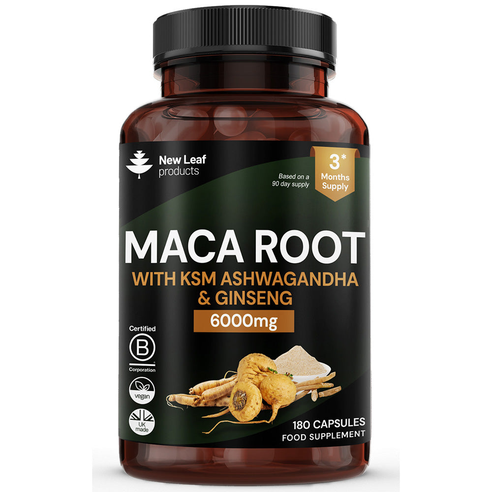 Maca Root, Ashwagandha, Ginseng Capsules