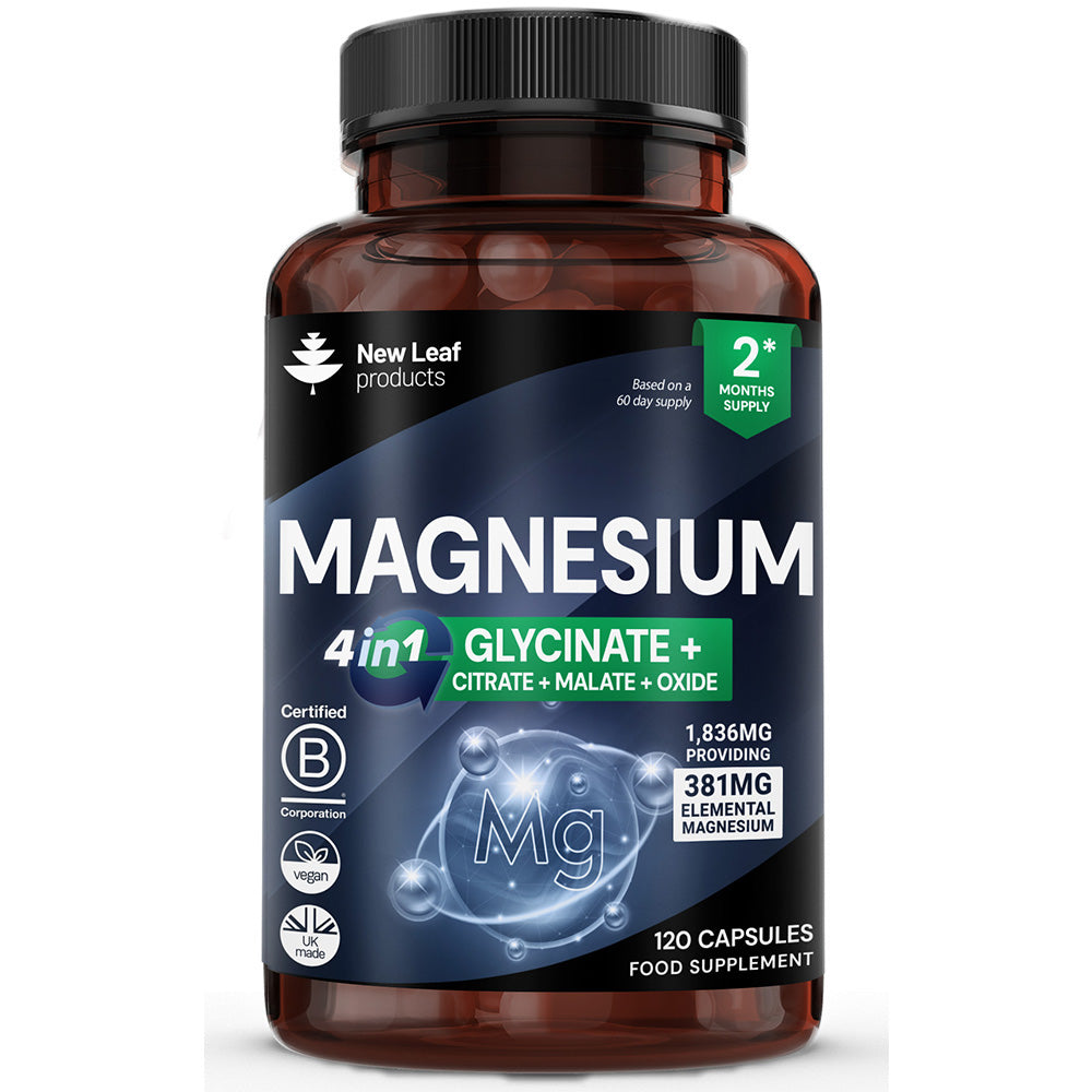 Magnesium Complex Glycinate, Citrate, Malate, Oxide Capsules.