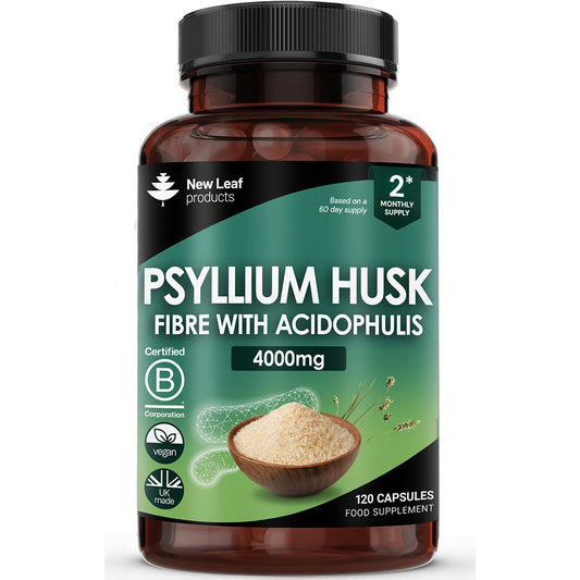 Psyllium Husk with Acidophilus High Strength Fibre Supplement Capsules