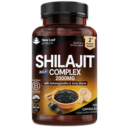 Shilajit, Ashwagandha, Lions Mane Capsules