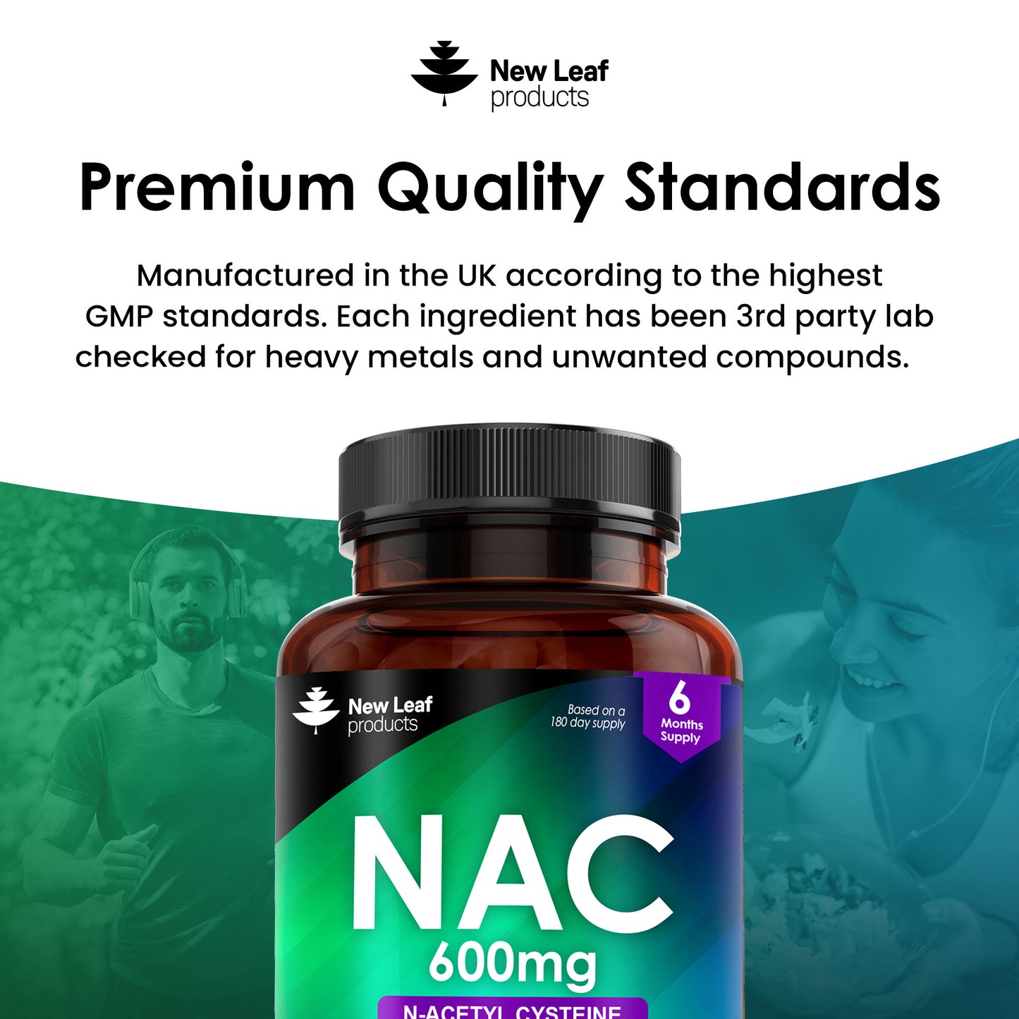 NAC N-Acetyl-Cysteine 600mg - Nutritional Supplements 180 NAC Capsules - High Bioavailability Amino Acid