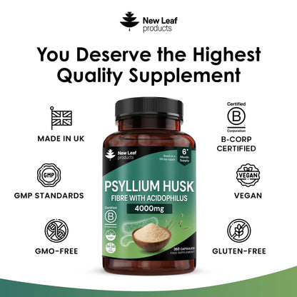 Psyllium Husk Fibre + Acidophilus | 360 Capsules