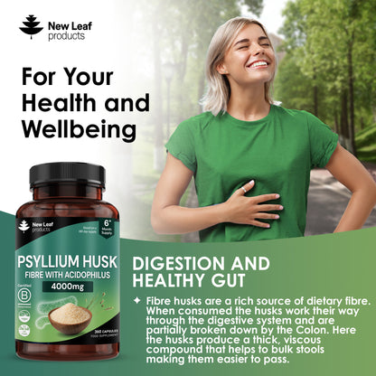 Psyllium Husk Fibre + Acidophilus | 360 Capsules