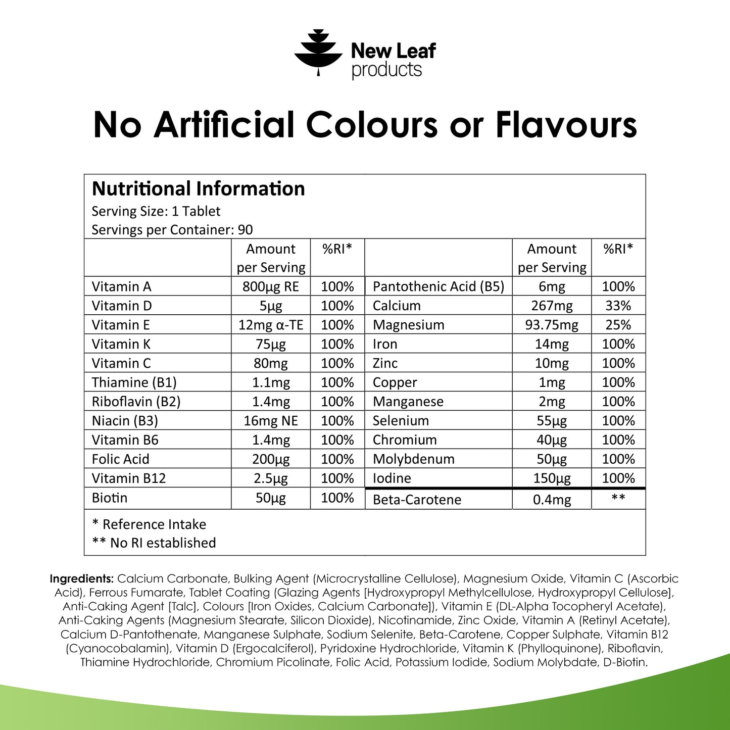 Multivitamins Minerals Tablets