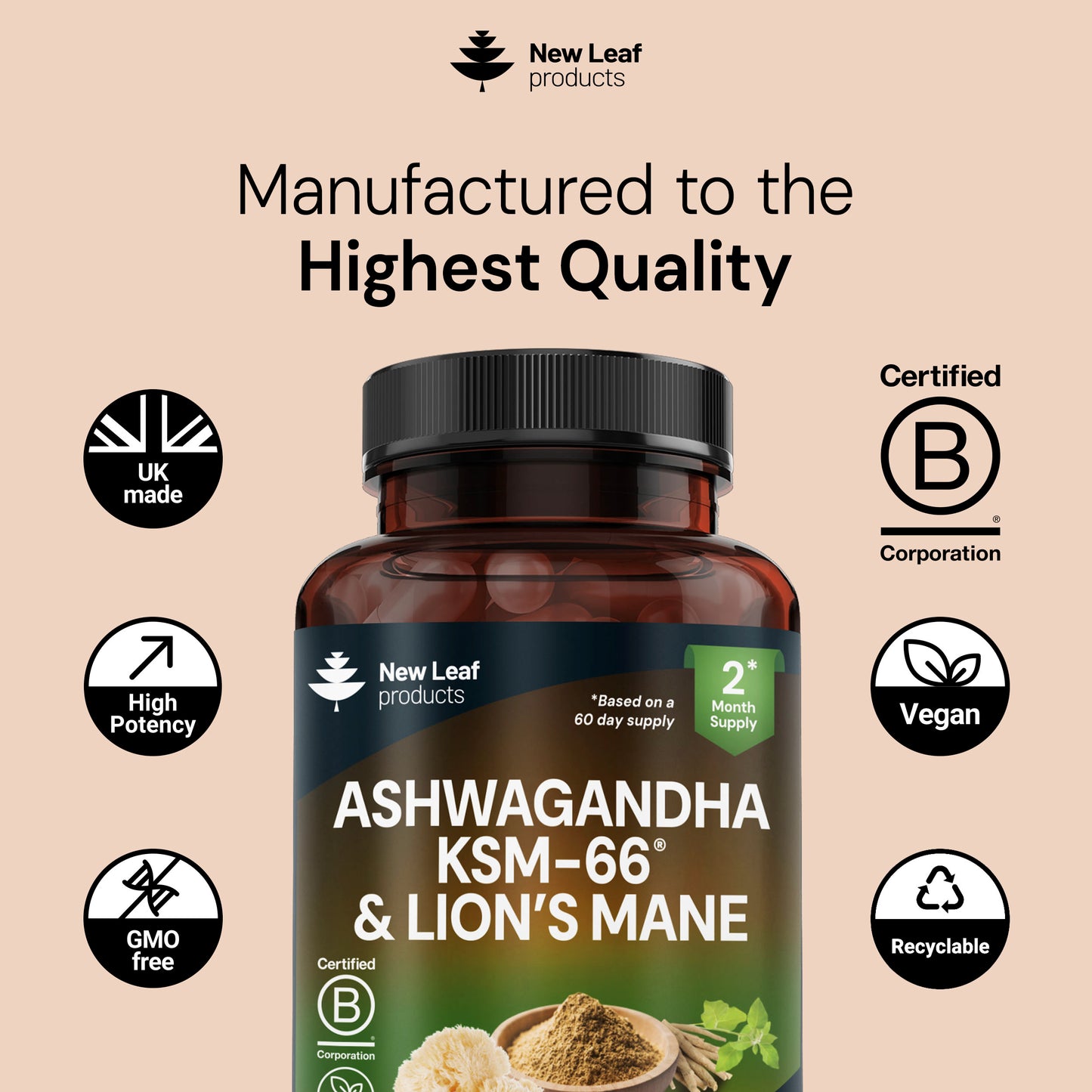 Ashwagandha Lions Mane Capsules