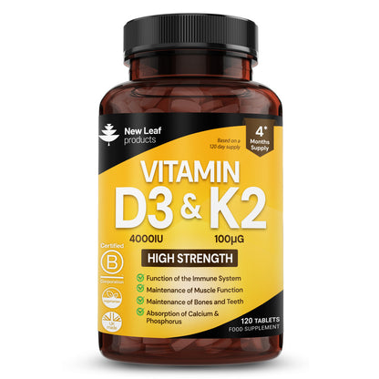 Vitamin D3 and K2 Tablets