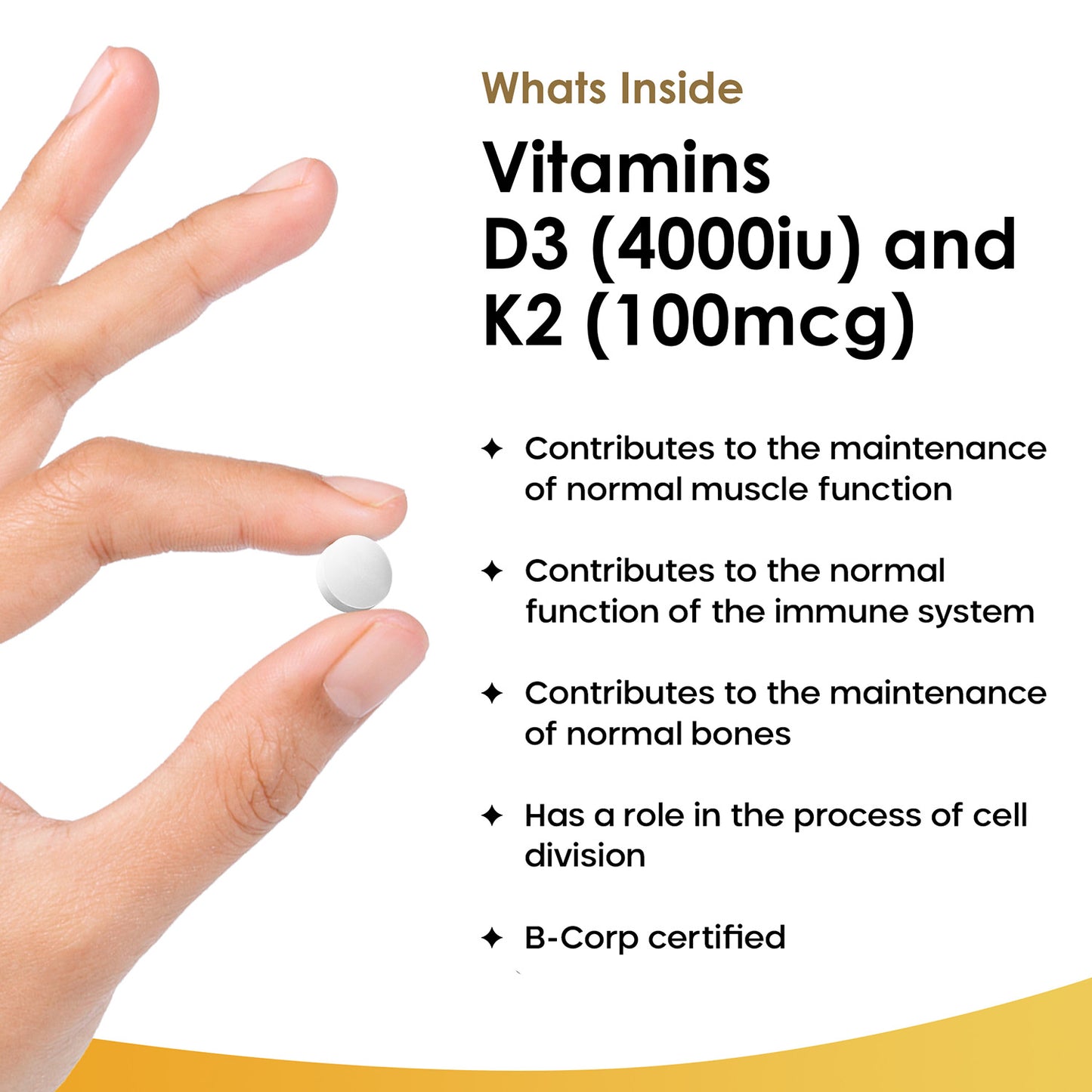 Vitamin D3 and K2 Tablets