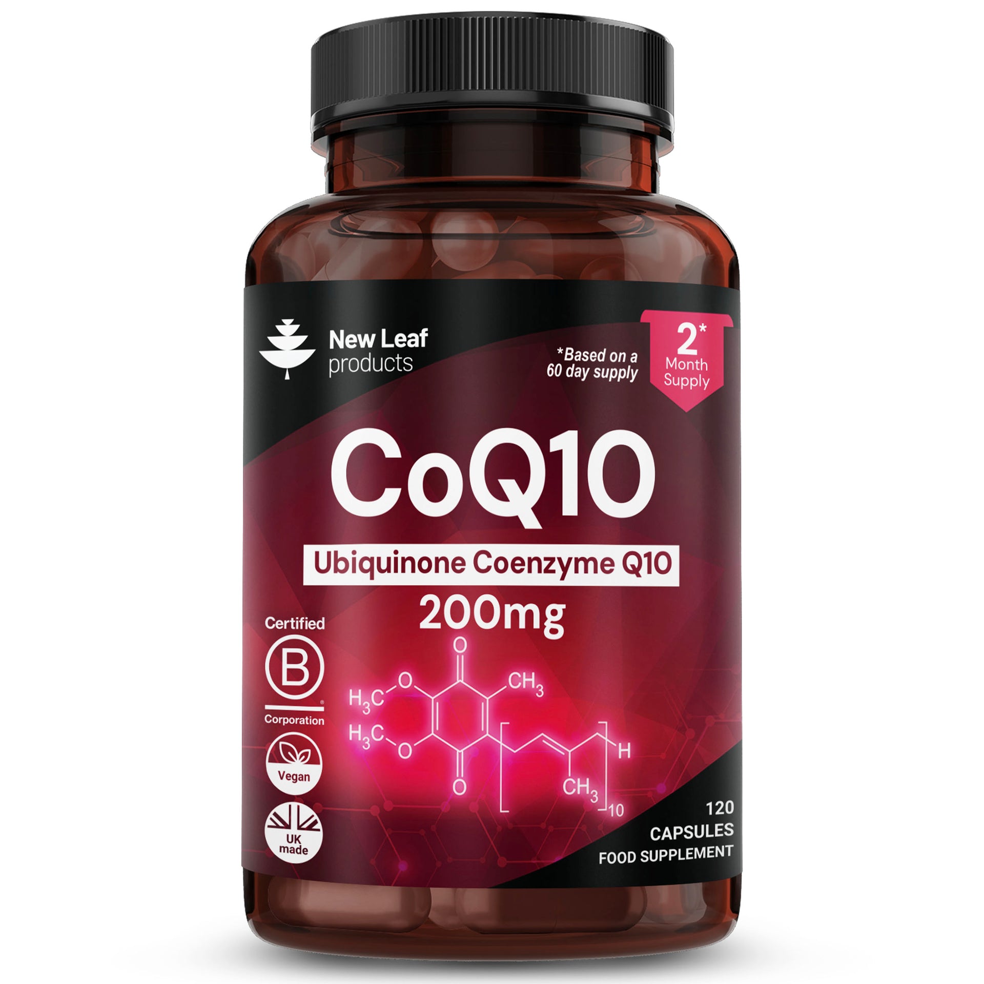CoQ10 Ubiquinone Coenzyme Q10 120 Capsules