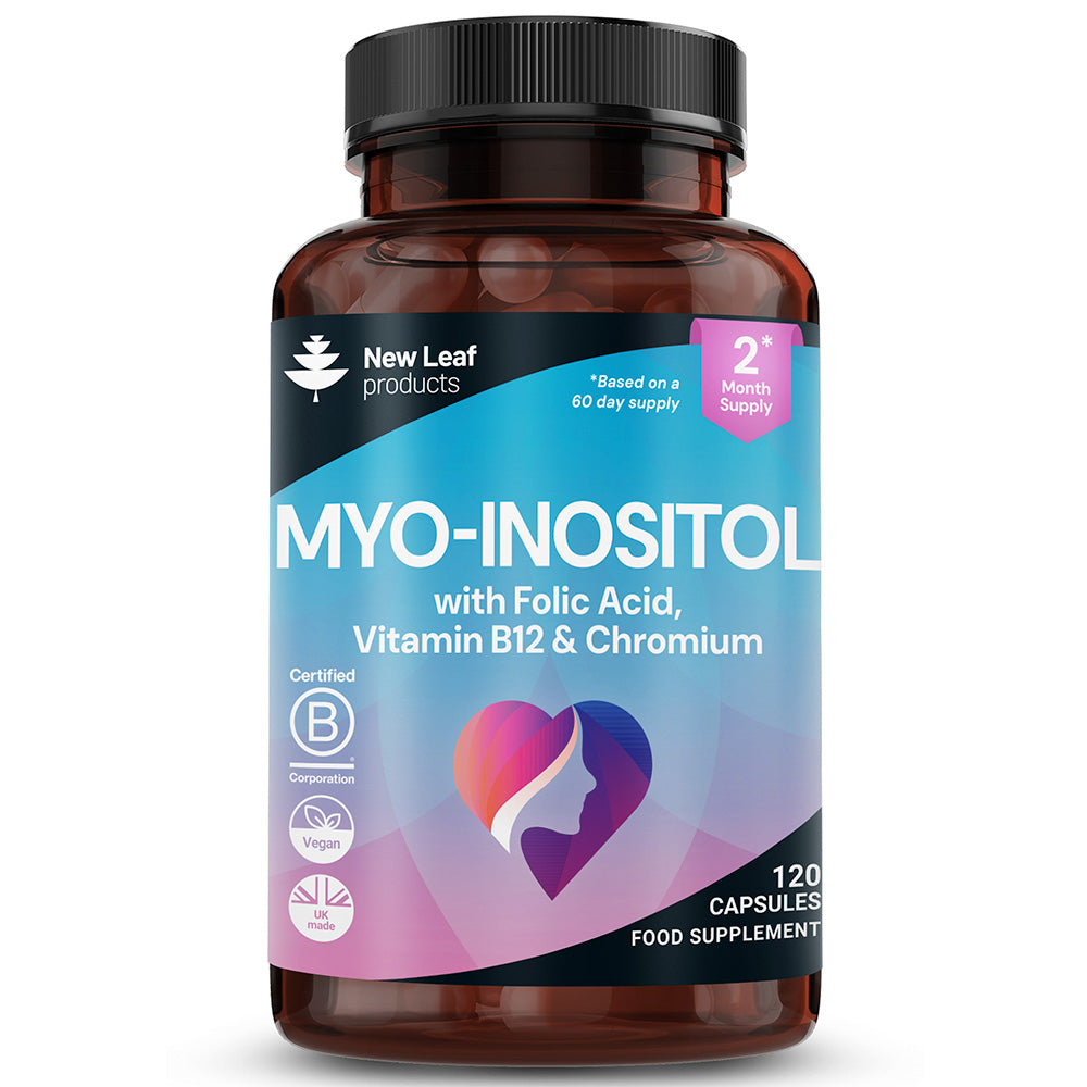 Myo Inositol + Folic Acid Vitamin B12 & Chromium 120 Capsules
