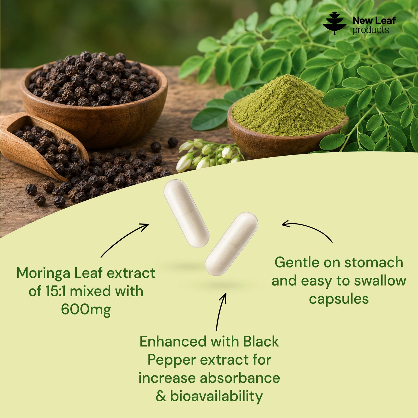 Moringa Leaf | 120 Capsules