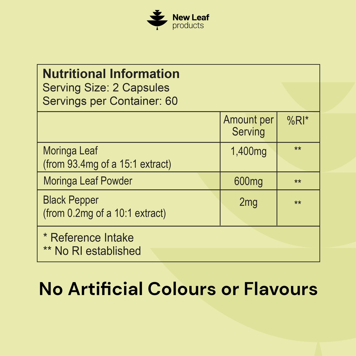 Moringa Leaf | 120 Capsules
