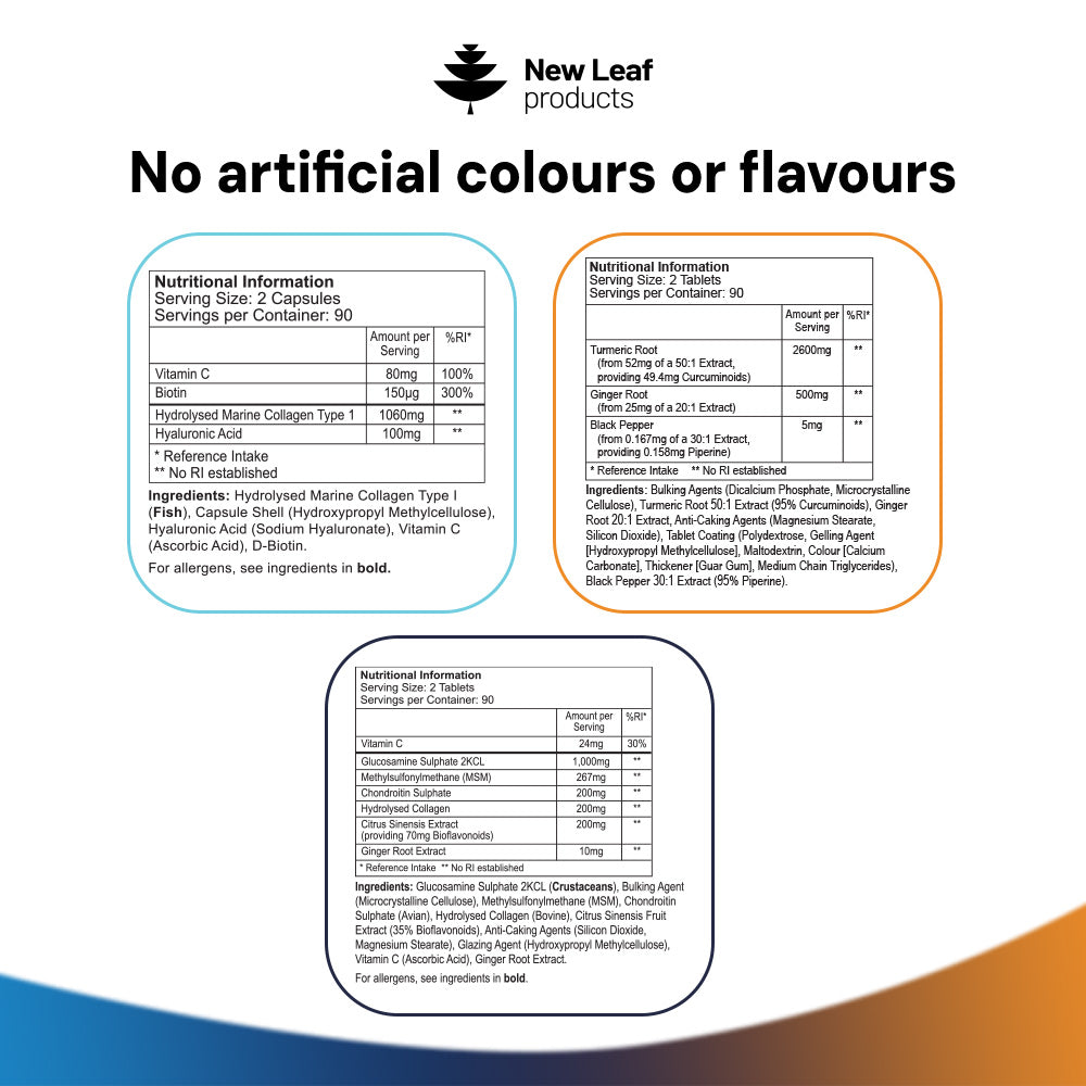 Bones & Joints Complete bundle nutritional information
